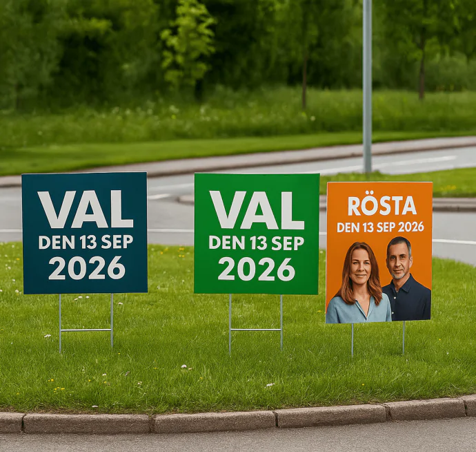 Valplakat & skyltar